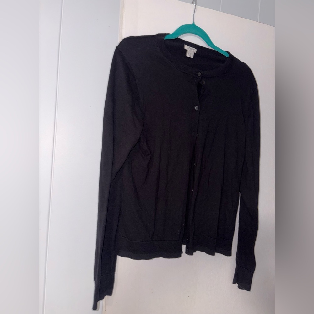 J. Crew XL Charcoal Knit Sweater/Cardigan